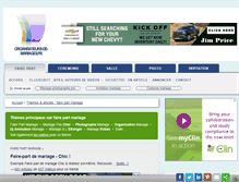 Tablet Screenshot of organisateurs-de-mariages.fr